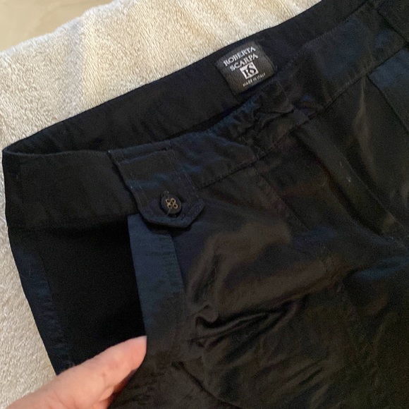 Roberta Scarpa Made in Italy stunning satin looking cargo joggers w/pockets - Picture 6 of 16